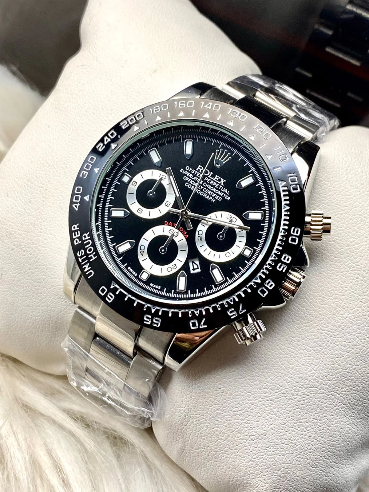 Luxury Black Dial Chronograph Watch