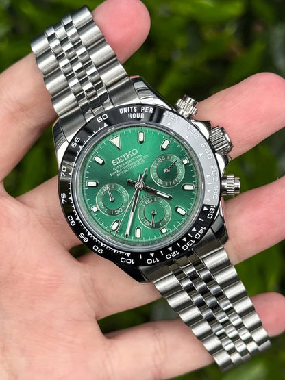 Luxury Green Dial Chronograph Watch