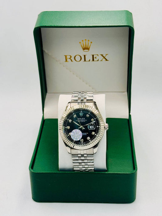 Luxury Black and Silver Chronograph Men's Watch