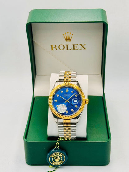Luxury lue and Golden Chronograph Men's Watch