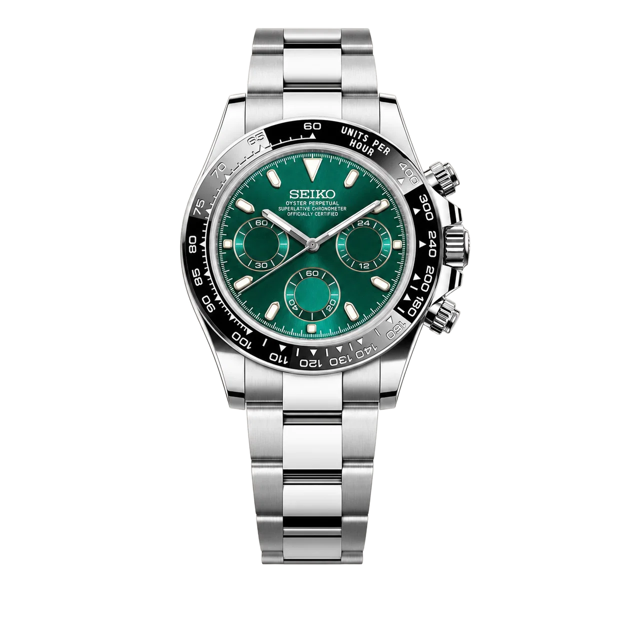 Luxury Green Dial Chronograph Watch