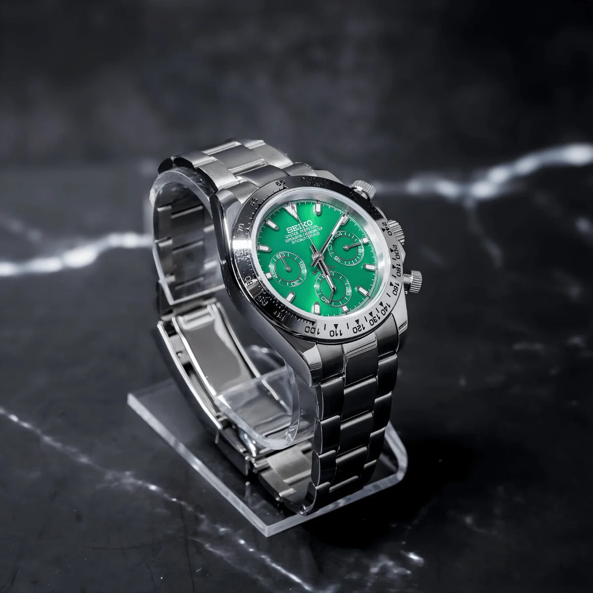 Luxury Green Dial Chronograph Watch