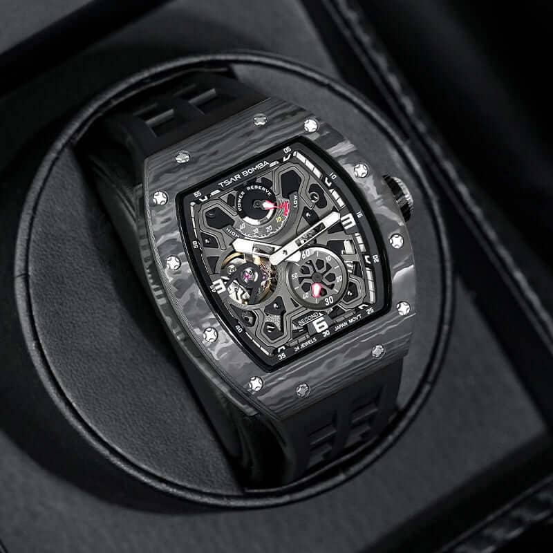 TSAR BOMBA TB8218 Luxury Skeleton Automatic Watch for Men