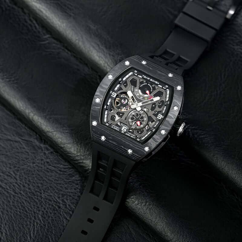 TSAR BOMBA TB8218 Luxury Skeleton Automatic Watch for Men