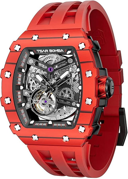 TSAR BOMBA TB8218 Luxury Skeleton Automatic Watch for Men